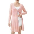 thumbnail image 2 of Aloohaidyvio Women's Lightweight Button Down Cardigan Sweaters Long Sleeve Classic V Neck Knit Soft Shrugs Pink 2XL, 2 of 7