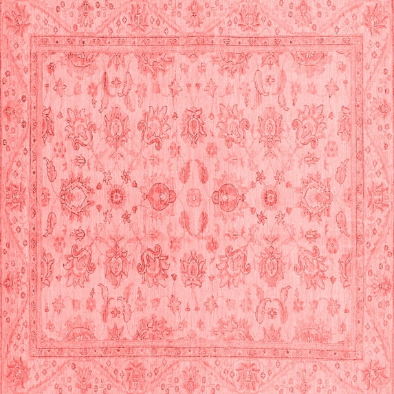 Ahgly Company Indoor Square Oriental Red Traditional Area Rugs, 6' Square