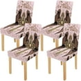 thumbnail image 1 of RYLABLUE Faith Pattern Stretch Chair Cover Protector Seat Slipcover for Dining Room Hotel Wedding Party Set of 4, 1 of 5