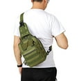 thumbnail image 3 of Tactical shoulder bag, suitable for travel, hiking, camping, and small outdoor backpacks-Military Green, 3 of 5