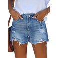 thumbnail image 4 of ONLYSHE Shorts with Pockets High Waisted Denim Shorts Blue for Women XXL, 4 of 6