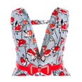 thumbnail image 4 of Robe Fille Ceinture Rouge Fleur Jupe à Bretelles Uniforme Scolaire 7 Ans, 4 of 6