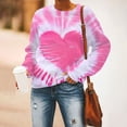 thumbnail image 6 of FAIWAD Women's Tie Dye Pullover Sweatshirts Long Sleeve Round Neck Heart Print Casual Plus Size Sweatshirts, 6 of 6