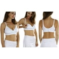 thumbnail image 2 of ToBeInStyle Women's 3 Pack Seamless Nursing Bras with Ruched Cups - Basic Assortment w/Cross Front - S/M, 2 of 7