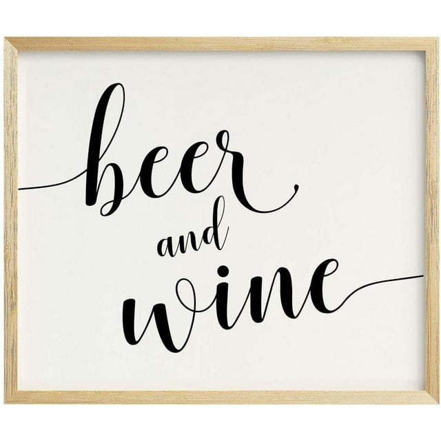 Darling Souvenir Beer and Wine Wedding Party Sign Bar Signage Party Print - Frame Not Included