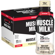 Muscle Milk Genuine Protein Shake, 25g Protein, Vanilla Creme, 14 Fl Oz, 12 Count