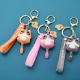 thumbnail image 4 of Jumpingount LLavero de dibujos animados gato pegamento Flexible Animal bolsa colgante accesorios de la suerte llaves anillo pequeña muñeca bonita regalo Ropa, zapatos y accesorios Miscelánea Gris Jumpingount AP014428-02, 4 of 6