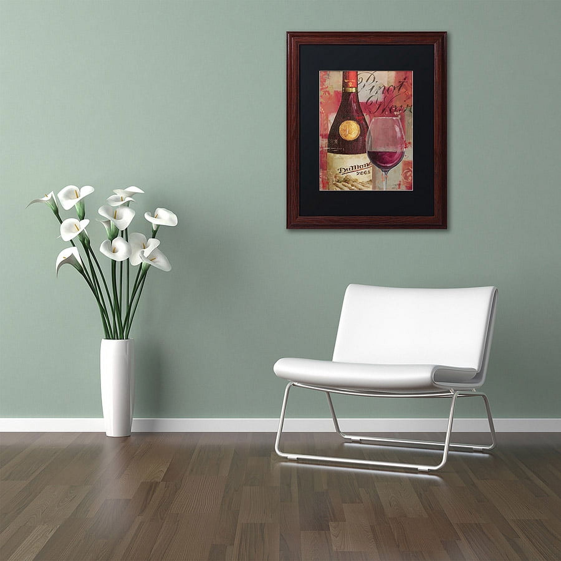 Trademark Fine Art "Vin Abstract I" Canvas Art by Lisa Audit, Black Matte, Wood Frame