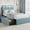 Blue, variant on GarveeHome Twin Upholstered Bed Frame with Storage Headboard & 2 Drawers, Boucle Fabric Platform Bed with Bookcase, No Box Spring Needed, Easy Assembly, Beige