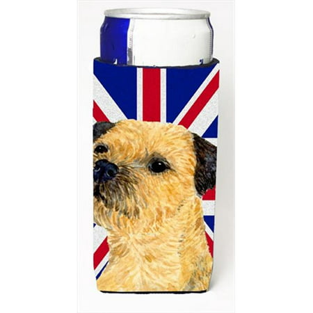

Border Terrier With English Union Jack British Flag Michelob Ultra bottle sleeves For Slim Cans - 12 Oz.