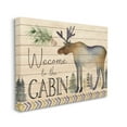 thumbnail image 2 of Stupell Welcome To The Cabin Moose Silhouette Animals & Insects Painting Gallery Wrapped Canvas Print Wall Art, 2 of 5