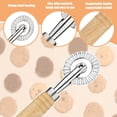 thumbnail image 2 of HWHCGZ 1Pc Pasta Cutter Wheel, Wooden Handle & Fluted Ravioli Crimper Pizza & Noodle Dough Cutter for Ravioli Pasta Dumplings,Silver, 2 of 9