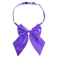 thumbnail image 1 of TopTie Women Pre-Tied Bow Ties Solid Color Bowknot Neckwear-Purple, 1 of 3