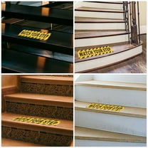 FRCOLOR 4PCS WATCH YOUR STEP Anti Slip Warning Sticker Floor Safety Sign Caution Tape Stairs Wet Floor Caution Adhesive Tape for Indoor Outdoor Use
