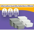 thumbnail image 5 of YBM Home Stackable Plastic Storage Bin with Lid, Closets, White, 2148-1, 5 of 7