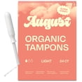 thumbnail image 1 of Tampones August Light, 100% algodón orgánico, paquete de 24, 1 of 7