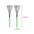 thumbnail image 2 of FUEENIRVA Fueenirva 1 Pair Green Wire Brush Drumsticks High Carbon Steel Maple Handle for Jazz Drums Practice, 2 of 8