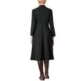 thumbnail image 3 of INSPIRE CHIC Vestido A-Line Vintage para Mujeres con Cuello, Manga Larga, Cinturón, Vestido de Trabajo con Falda Amplia XL Negro, 3 of 5