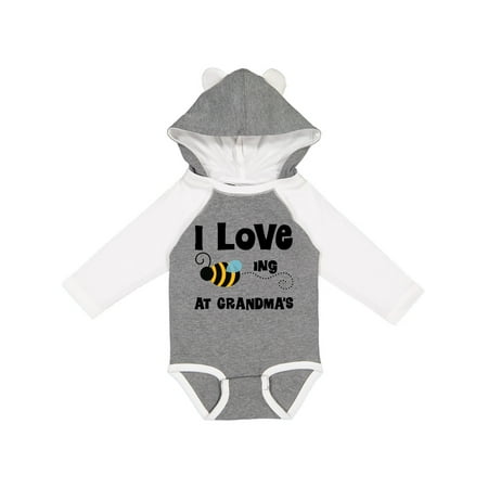 

Inktastic Grandkids Visit Grandma Honey Bee Gift Gift Baby Boy or Baby Girl Long Sleeve Bodysuit