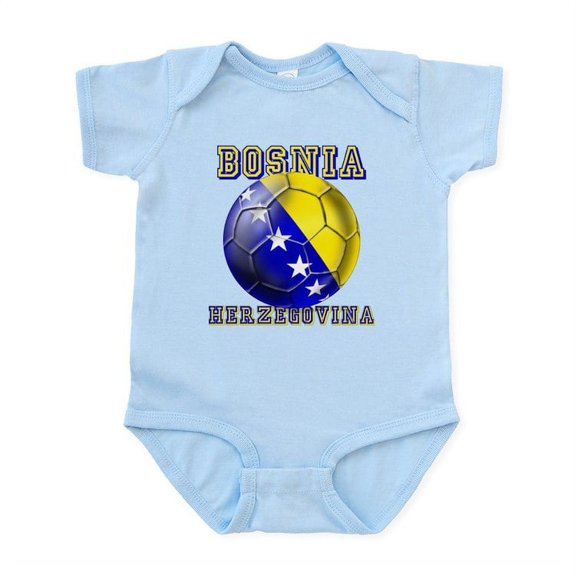 CafePress - Bosnian Football Infant Bodysuit - Baby Light Bodysuit, Size Newborn - 24 Months