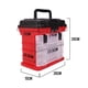 thumbnail image 5 of Caja de señuelos de pesca Perfecl Caja de almacenamiento de plástico 4 compartimentos rojo, 5 of 7