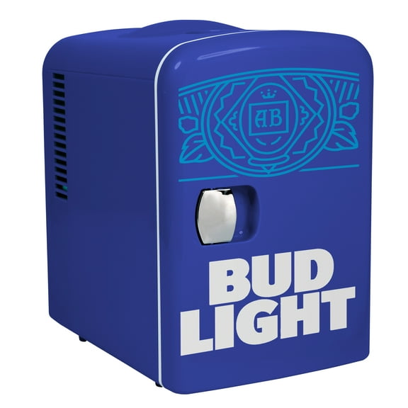 Bud Light 6 Can/4 Liter Capacity Mini Beverage Refrigerator, MIS137BULT, Blue