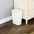 thumbnail image 3 of Small Covered Trash Can 10 Liter Plastic Trash Can with Pop-up Lid Suitable for Bathrooms Bedrooms Offices Kitchens, Office Square Flip Top Press Trash Can for Narrow Spaces, White, 3 of 5