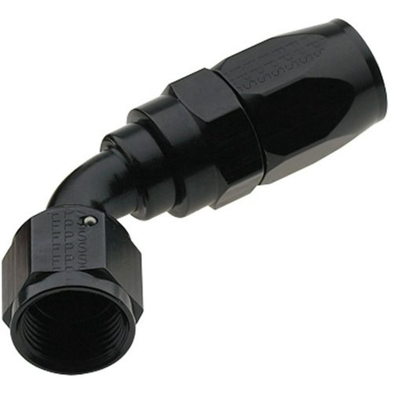 Fragola #8 Female Swivel to Male 90 Degree Fitting Black 498104-BL