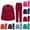 #03 Wine, variant on Scrubs for Women Set Long Sleeve Nursing Uniform with Pockets Two Piece Stretch V Neck Workwear, #03 Hot Pink, L