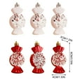 thumbnail image 2 of 6pcs Christmas Candy Ornament Gift Set - Painted Festive Christmas Tree Hanging Decorations, Colorful Holiday Ornaments for Home & Party, Cute Gift Boxed Xmas Keepsakes, 1.6*3.5*1.2in, Multicolour, 2 of 8
