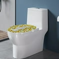 thumbnail image 3 of ZIATUBLE Sunflower Toilet Lid Seat Cover Wood Stripes Toilet Seat Covers with Elastic Edge Toilet Lid Cover Round Toilet Protector Cover Decorative Toilet Seat Covers Lids Home Decor, 3 of 6