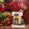 thumbnail image 2 of Decoración navideña con escena iluminada de pueblo y casa de nieve con luz LED Dos ventanas, 2 of 8