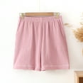 thumbnail image 3 of REALiKUN Women's Shorts Beach Trendy Pajama Waist Bermuda Cute Comfort Summer Elastic Lounge Baggy Pants, 3 of 3