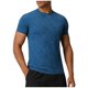 thumbnail image 2 of Ceisia Men's Athletic Textured T-shirt Short Sleeve Round Neck Quick Dry Slim Fit Outdoor Climbing Running Casual Tee Tops Slim Fit Dark Blue XXXL Gifts, 2 of 7