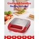 thumbnail image 5 of Betty Crocker 3 en 1 parrilla de interior, sándwich/Panini Press & Waffle Maker Plus, parrilla eléctrica interior con placas antiadherentes intercambiables, 750 vatios, BC-4965R, rojo, 5 of 5