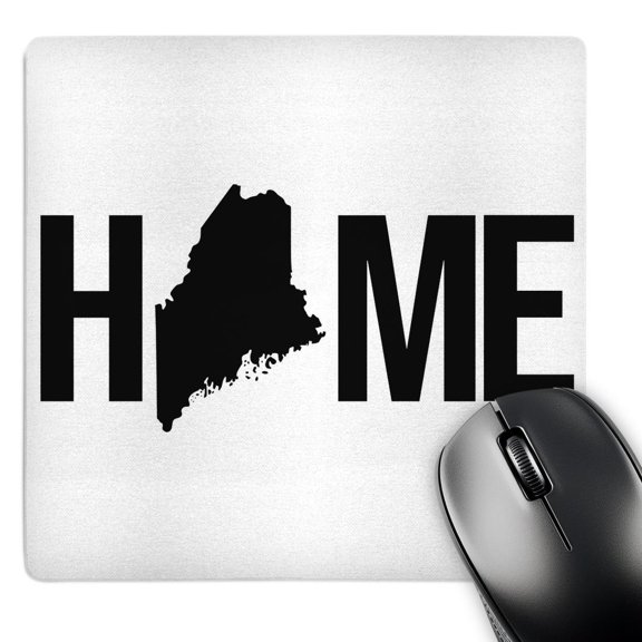 3dRose, Home with Maine state as the O. White background., MousePad