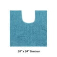 thumbnail image 3 of Better Trends U-Shape Toilet Rug 100% Polyester, Non-Slip Rug, Water Absorbent, Machine Washable, 20" x 20" Contour Bath Rug Micro Plush Collection - Teal, 3 of 6