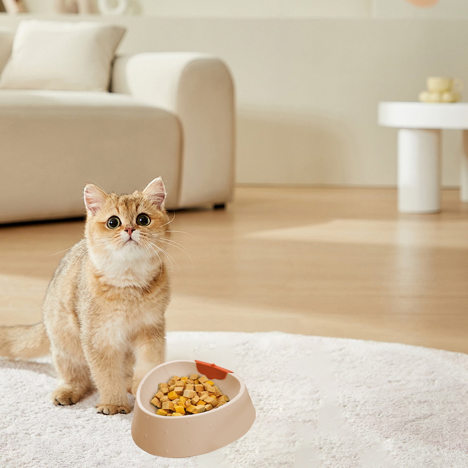 2 Packs Elevated Cat Bowls Raised Cat Food Bowl Cute Kitten Pet Dish, Ceramic Pet Feeder Food Water Bowl Protect Spine Anti-Vomiting Whisker Friendly Non-Slip Dishwasher Safe Avoid-knockover