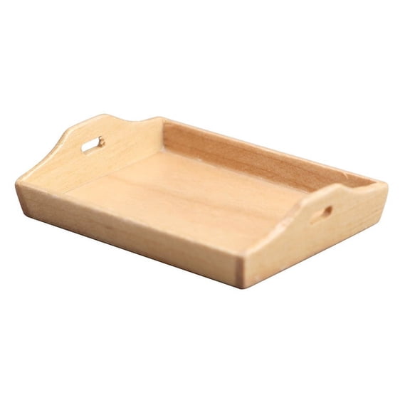 ACDANC Wooden Tray,Serving Tray with Natural Wood Finish,Durable Food Tray for Kitchen,Dining,or Decorative Use