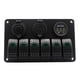 thumbnail image 1 of Panel de Encendedor de USB Dual Voltímetro con Interruptor LED de 6 kusrkot Panel de interruptores basculantes de 6 bandas, 1 of 8