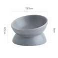 thumbnail image 2 of Cuencos de cerámica para gatos,Tazón de comida para gatos elevado inclinado,Platos de alimentación para mascotas de porcelana,Protege la columna vertebral de la mascota, 2 of 5