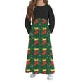 thumbnail image 5 of Little Toddler Girl Red Christmas Dress Cotton Long Sleeve Party Outfit Green A 11-12 Years, 5 of 6