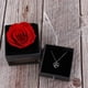 thumbnail image 3 of Caja de regalo de rosa real preservada Rosa real encantada con collar I Love You Regalo en 100 idiomas, flor de rosa eterna Regalo de rosa preservada hecha a mano para ella (remolino de amor plateado) MFZFUKR WMZL-843-2, 3 of 7