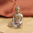 thumbnail image 3 of Estatua de Buda Shakyamuni de latón envejecido, 33 mm, 3 of 3