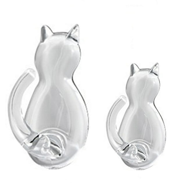 CSChome Wall Racks Strong Load bearing Adhesive Hooks: Punch free Space saving Organization Plastic Transparent Reusable