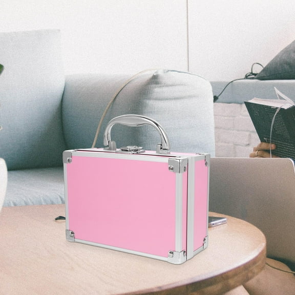 LOLIPPYY Aluminum Alloy Storage Box Pink Tool Storage Case Portable Storage 1Pack