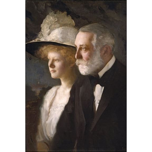 24"x36" Gallery Poster, Henry Clay and Helen Frick by edmund charles tarbell 1910