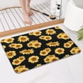 thumbnail image 4 of Black Yellow Sunflower Pattern Bathroom Rugs Mat,Non Slip Microfiber Bathroom Rug,Rubber Backing,Soft Bathroom Mats for Bathroom Floor,Tub and Shower,17x27in(43x68cm), 4 of 5