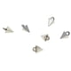 thumbnail image 4 of 50/100 piezas de dijes de pirámide de plata tibetana con forma de pico para accesorios de joyería 10x7x7mm, 4 of 9