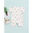 thumbnail image 4 of TheFound Infant Toddler Baby Romper, Unisex Plant Print Short Sleeve One Piece, 4 of 8